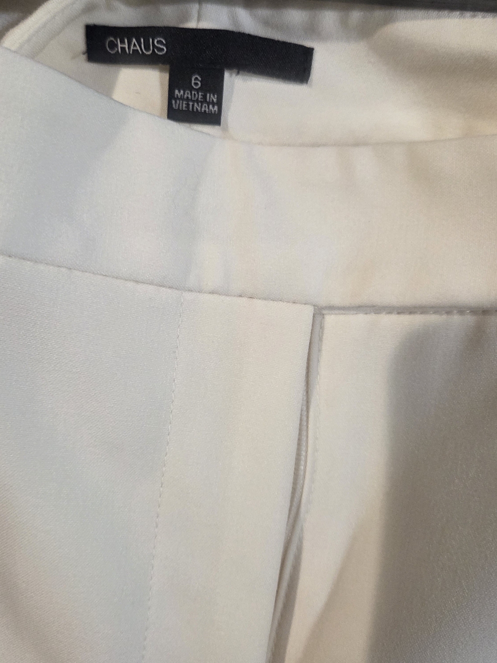 CHAUS NWT Golden Gate Dress Pants - Winter White - Size 6 - Wide Leg. - Picture 4 of 8